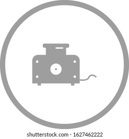 Unique Toaster Glyph Vector Icon