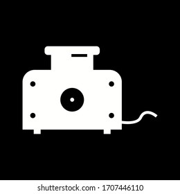 Unique Toaster Glyph Vector Icon