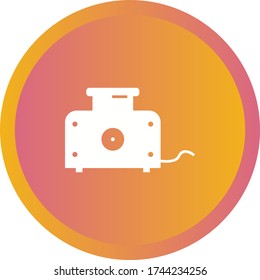 Unique Toaster Glyph Vector Icon