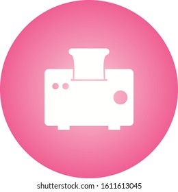 Unique Toaster Vector Glyph Icon
