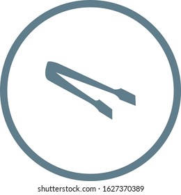 Unique Tongs Vector Glyph Icon