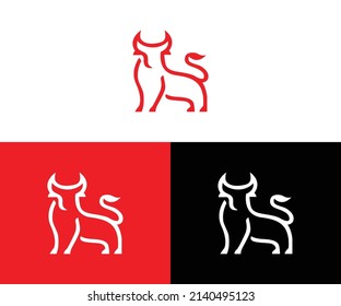 Unique Trading Bull   Logo Design EPS Vector