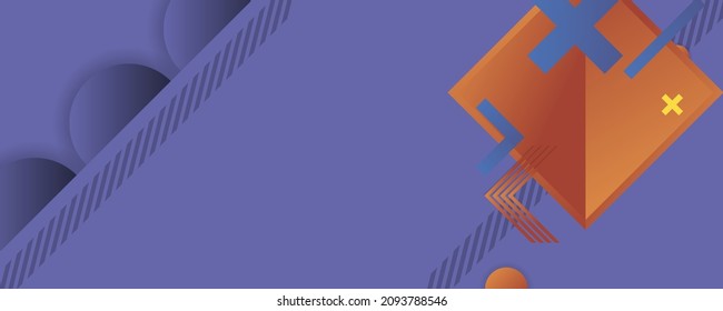 Unique treble bstract modern Very Peri background with fluid luminous waves. Convenient waiting for backdrop text. Geometric modern digital wallpaper Vector. Trendy color of the 2022 year