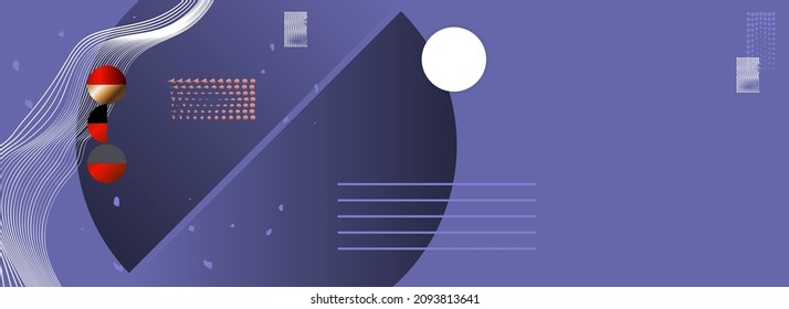 El único trance estrena el fondo moderno Muy Peri con ondas luminosas fluidas. Conveniente esperando el texto del fondo. Vector de fondo de pantalla digital geométrico moderno. Color de moda del año 2022