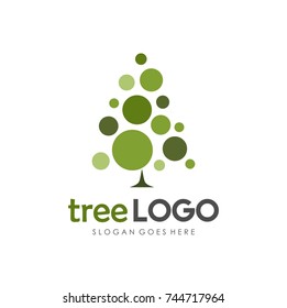 Unique Tree logo design template