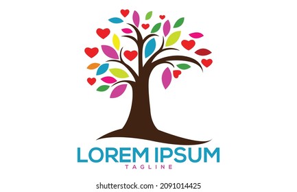 Logo de árbol único Logo vectorial moderno y minimalista y logotipo abstracto