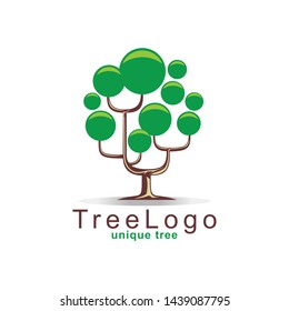 unique tree logo with modern style, tree icon vector illustration
