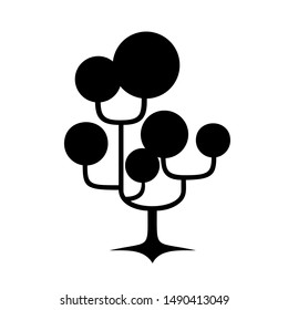 unique tree logo silhouette with black color. modern and simple tree illustration.