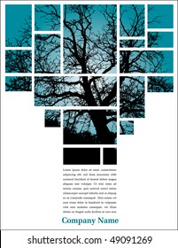 Unique tree page layout for web or print