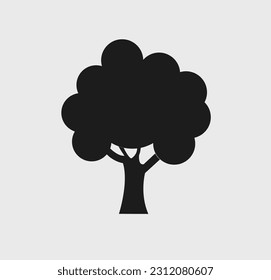 
unique Tree silhouette Icon, Vecto