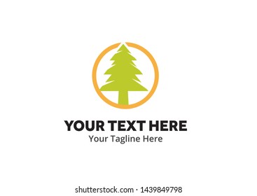 unique tree simple logo creative design in flat style with color . tree nature logo creative design for identity and community