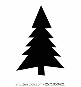 Unique trees design, Christmas tree sleek vector set, clean Christmas icons collection, Christmas tree minimalistic vector icon Simple flat Pine tree