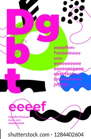 Unique Trendy Artistic Abstract Poster template, Shapes In Handmade Technique. You Need Only Few Minutes To Create Your Own Design For Stories, Magazine, Leaflet, Billboard