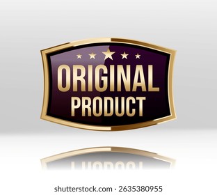 Design exclusivo e moderno do produto original, cor dourada elegante. Comumente usado para marketing, embalagem e marca para produtos e serviços de upscale.