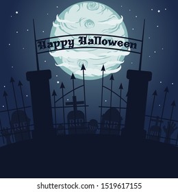 Unique and Trendy Happy Halloween Banner or Poster Background For Your Unique Design.