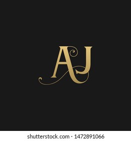 Unique trendy stylish AJ initial based letter icon logo