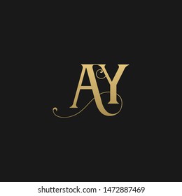Unique trendy stylish AY initial based letter icon logo