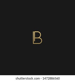 Unique trendy stylish B initial based letter icon logo