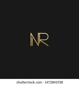 Unique trendy stylish NR initial based letter icon logo