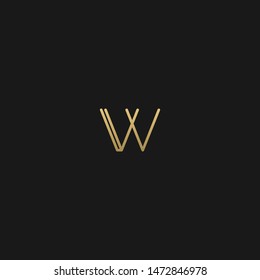 Unique trendy stylish W initial based letter icon logo