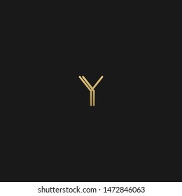Unique trendy stylish Y initial based letter icon logo
