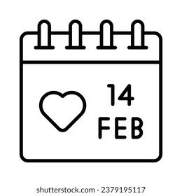 Unique and trendy vector of valentines day calendar, ready for premium use