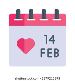 Unique and trendy vector of valentines day calendar, ready for premium use