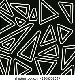 ilustración de concepto de triángulo base única y fondo negro