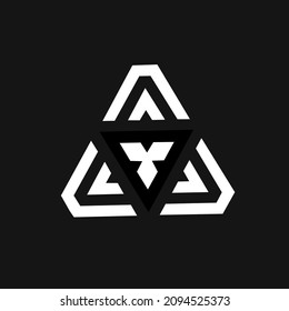 símbolo de logotipo de triángulo único 