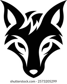 Unique Tribal Tattoo Fox Head Design
