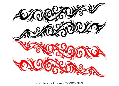 Unique tribal tattoo vector design with root like pattern. with bright color combination