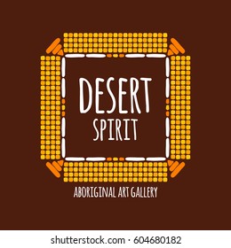Unique tribes logo template vector. Tribal hand drawn design for branding of aboriginal art gallery, textile shop, badge, apparel print, fabric stickers or labels.