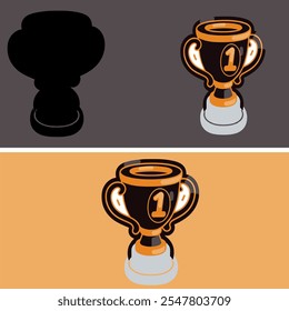 unique trophy illustration design package