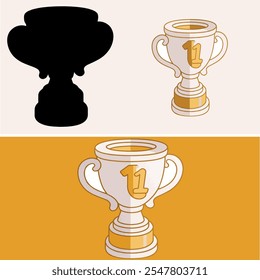 pacote de design de ilustração de troféu exclusivo