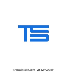 unique ts initials logo with geometric style