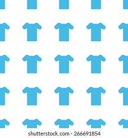 Unique T-shirt white and blue seamless pattern for web design. Vector symbol