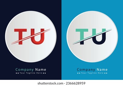 Unique TU letter logo Icon vector template.