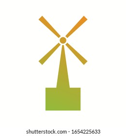 Icono de glifo de vector de turbina único