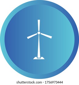 Icono de glifo de vector de turbinas único