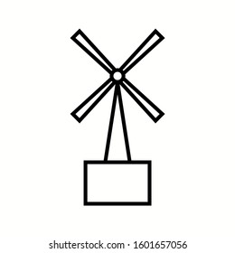 Unique Turbine Vector Line Icon