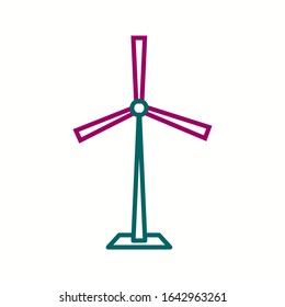 Unique Turbine Vector Line Icon