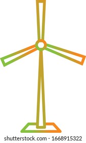 Unique Turbine Vector Line Icon