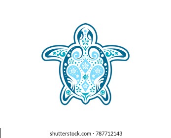 Unique turtle image forming from ornament structure. Good for printing, ornament paper, t shirt, etc.