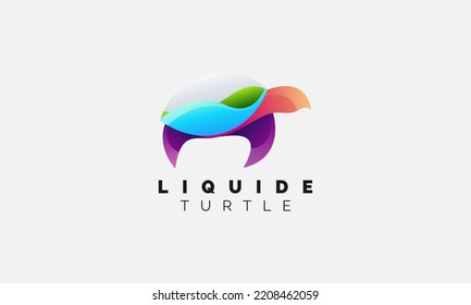 Unique Turtle logo design with a Liquid Turtle concept