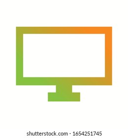 Unique TV Vector Glyph Icon