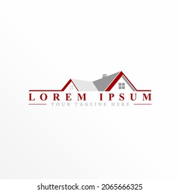 Dos techos laterales de material vectorial libre del logo. Concepto de diseño abstracto de Windows. Se puede utilizar como símbolo relacionado con la propiedad.