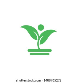 unique type of leaf logo depicts motivation