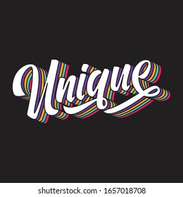 Unique Typography Text Design vector