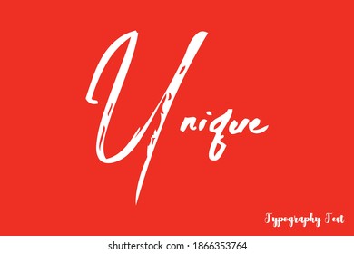 Texto De Tipografía Único En Fondo Rojo