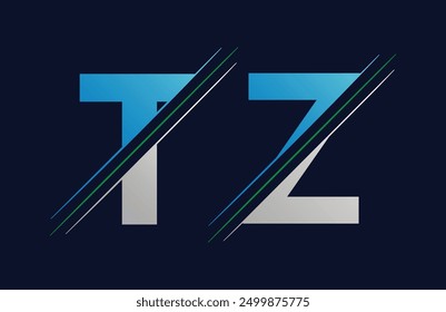 Unique TZ letter logo Icon vector template.